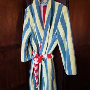 Dusen Dusen Bathrobe - Lime Stripe